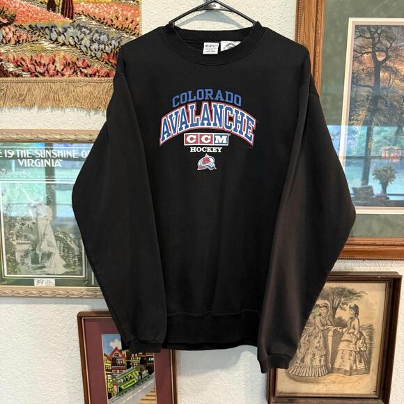 CCM Other - Vintage 90s Colorado Avalanche CCM Hockey Sweatshirt Size M/L